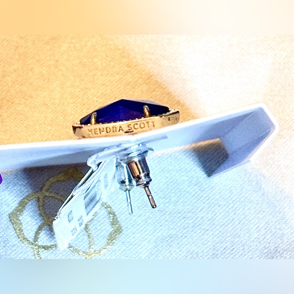 Kendra Scott - NWT Ellie Cobalt Blue Earrings - Picture 3 of 6